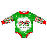MOQ 5 PCS friends green mouse baby kids Christmas romper