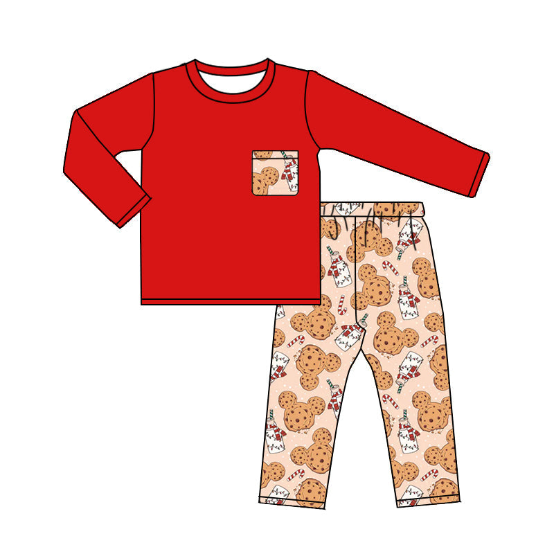 MOQ 5 mouse cookie candy cane boy Christmas outfits