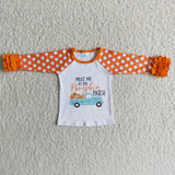 Meet me at the pumpkin patch girls fall shirt