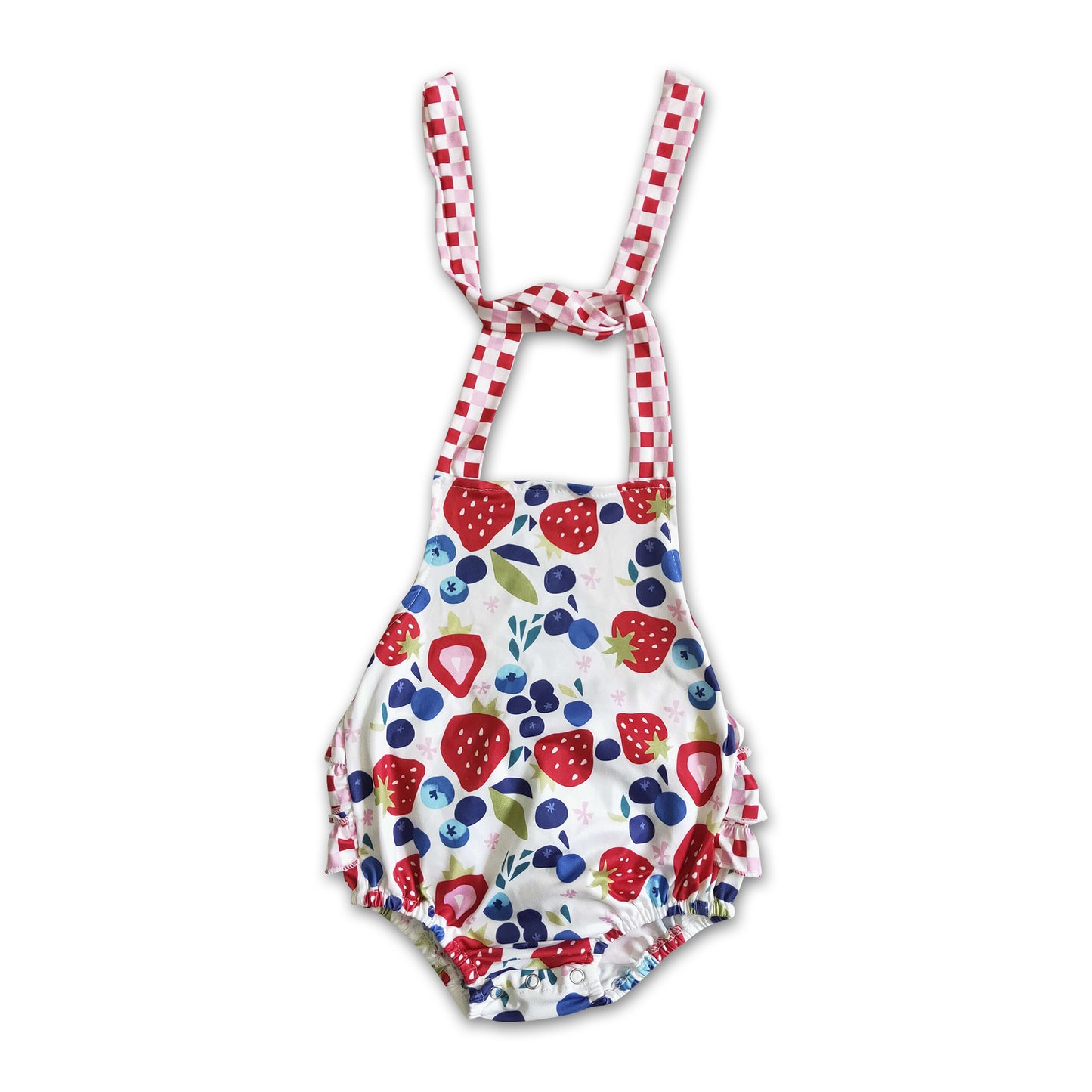 Strawberry blueberry romper baby summer bubble