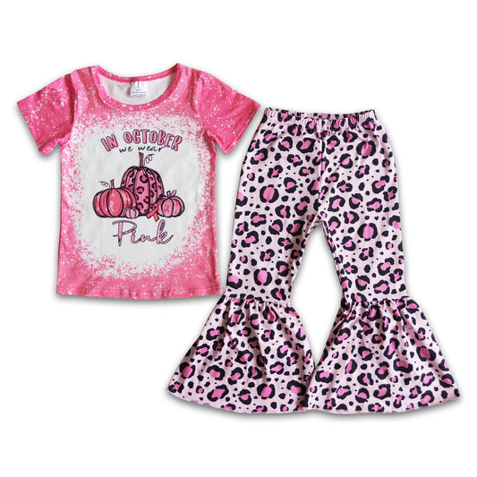 Girl Pink Pumpkin Leopard Outfit