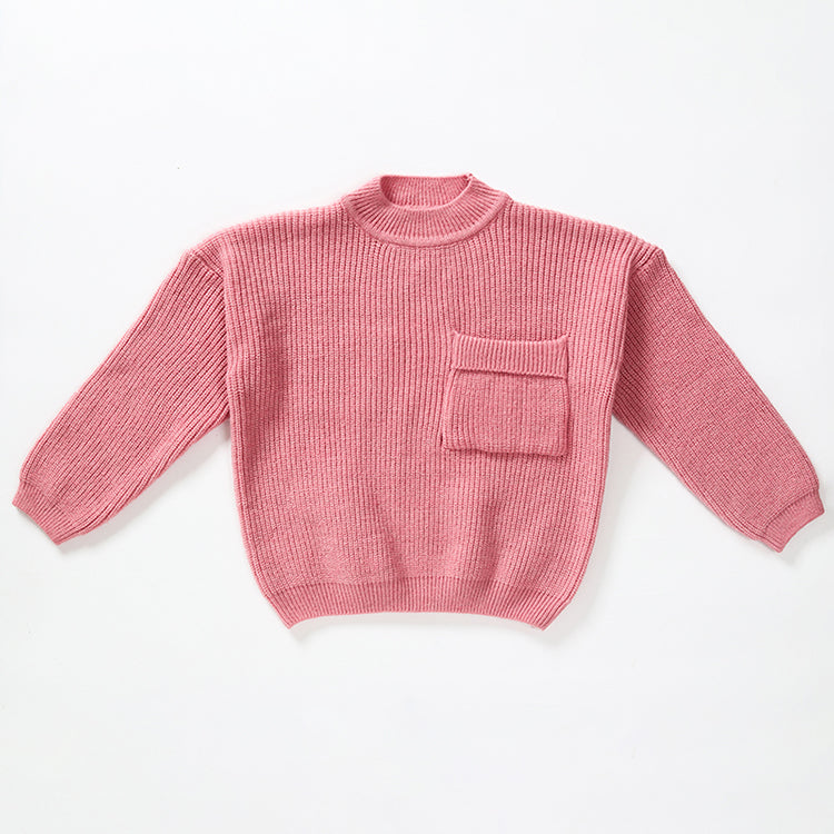 Pink color pocket sweater