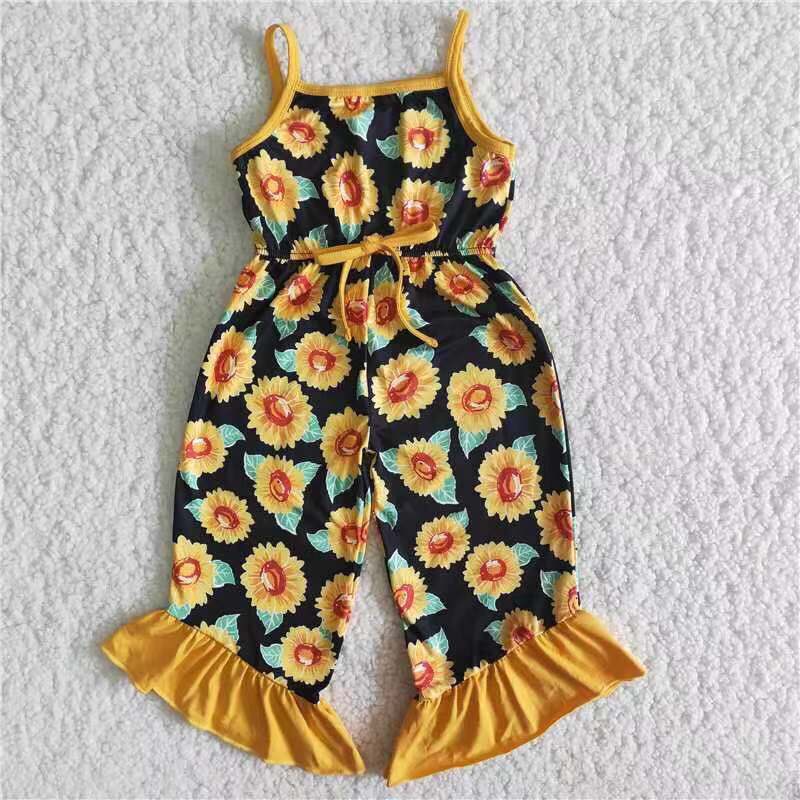 Sunflower baby girls capris jumpsuit