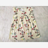 Flutter sleeve toy girls pearl dresses