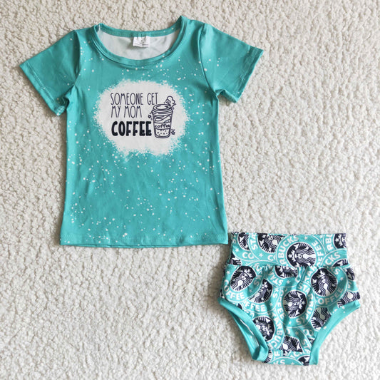Some one get my mom coffee shirt bummies little girls clothing