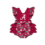 MOQ 5 PCS A marroon baby girls team bubble