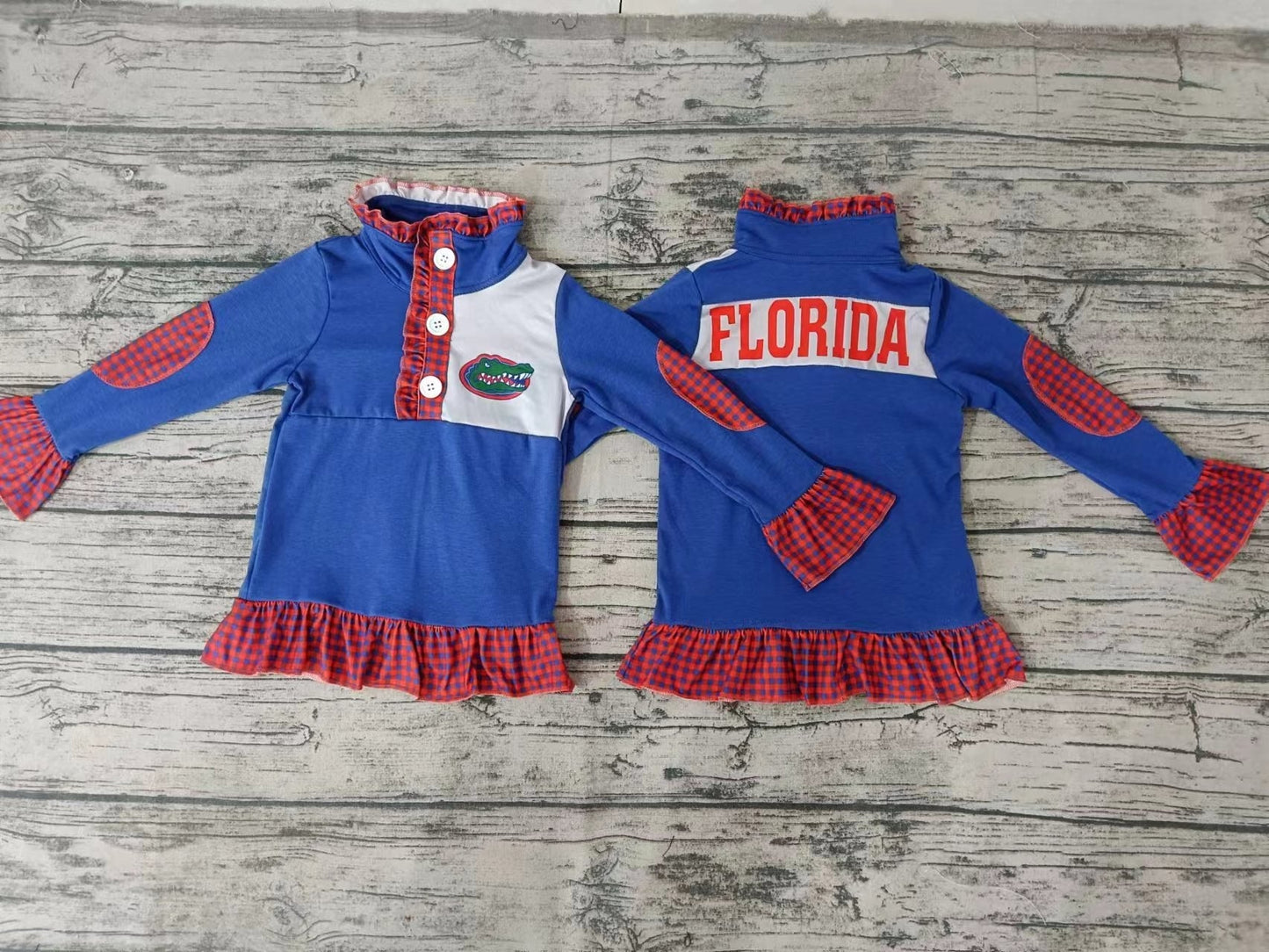 MOQ 5 crocodile blue girls team pullover