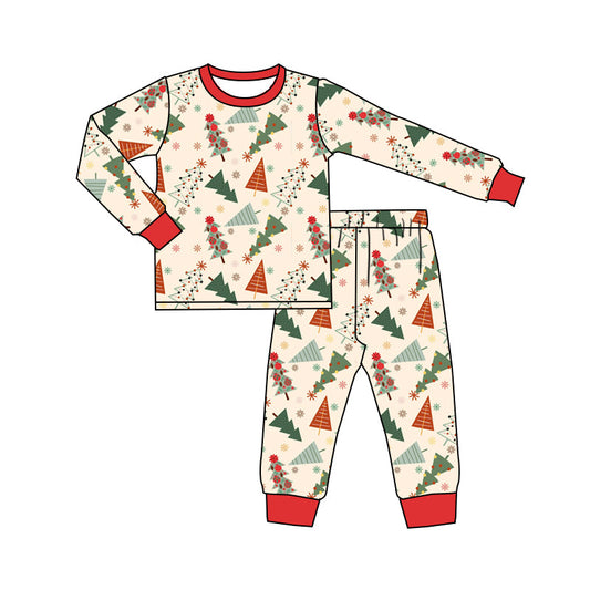 MOQ 5 Christmas tree kids boy Christmas pajamas