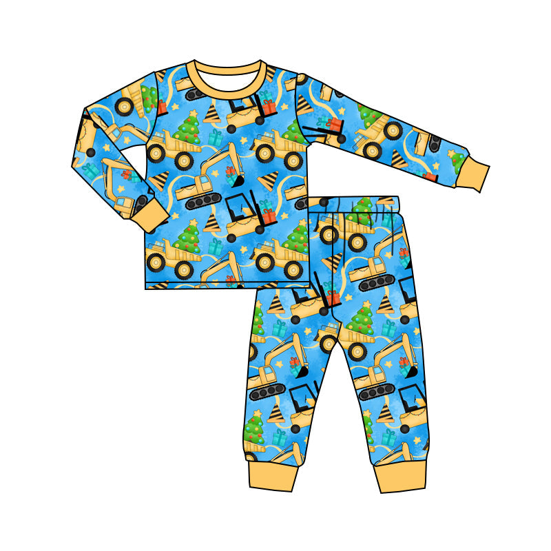 MOQ 5 Christmas tree constructions kids boy pajamas