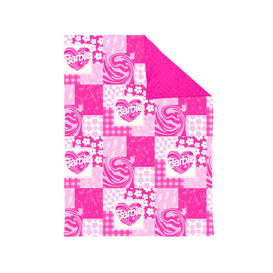 MOQ 5 Heart floral hot pink party baby girls blankets