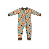 MOQ 5 PCS cow tags long sleeves baby kids romper
