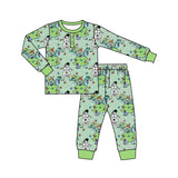 MOQ 5 Christmas tree lighting monster kids pajamas