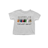 MOQ 3 pcs short sleeves white guitar singer kids girls shirt