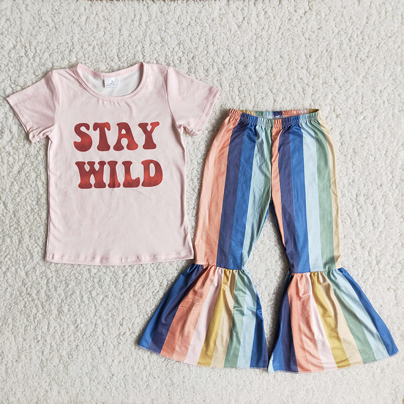 Girl Stay Wild Striped Outfit