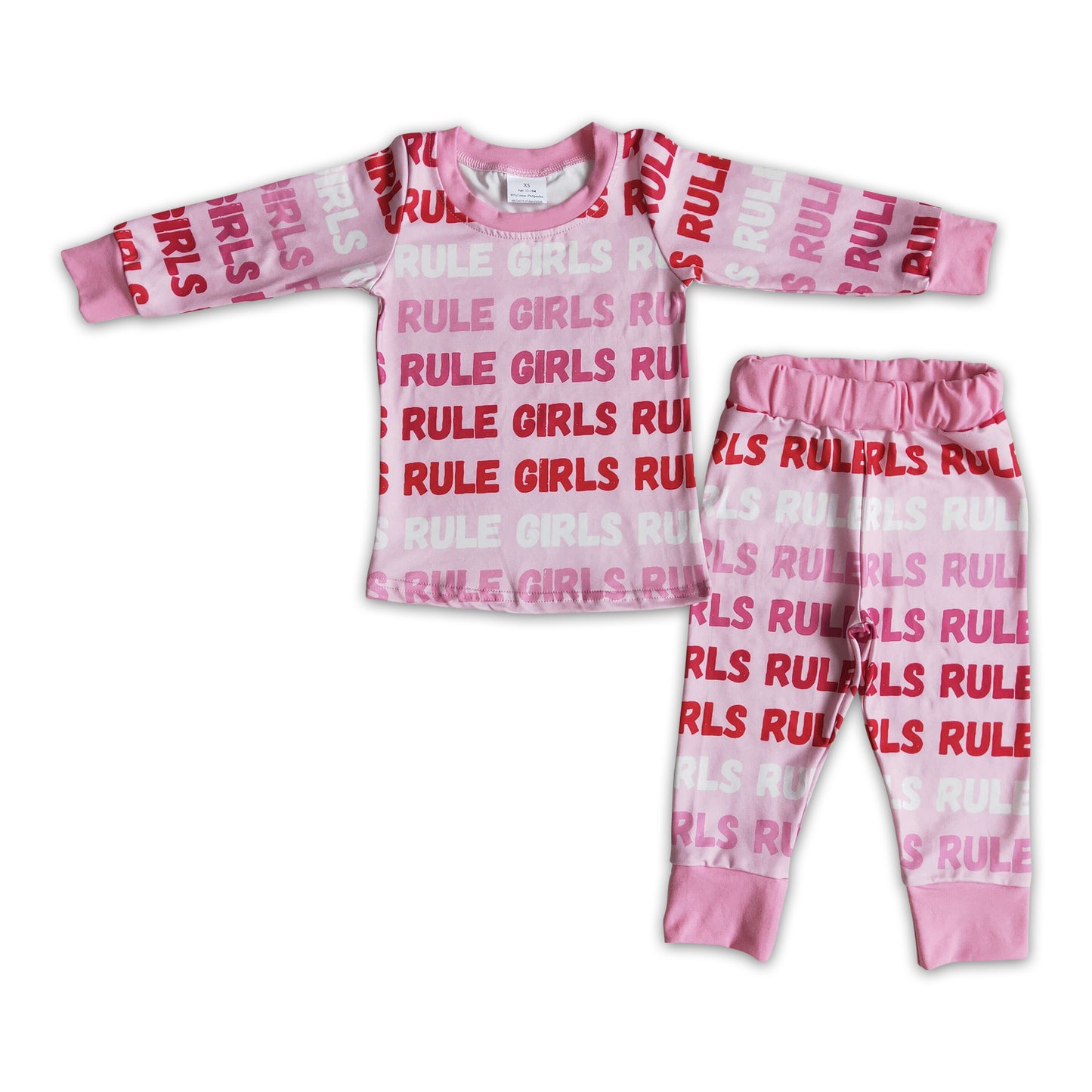 Rule girls baby boutique valentine's day pajamas