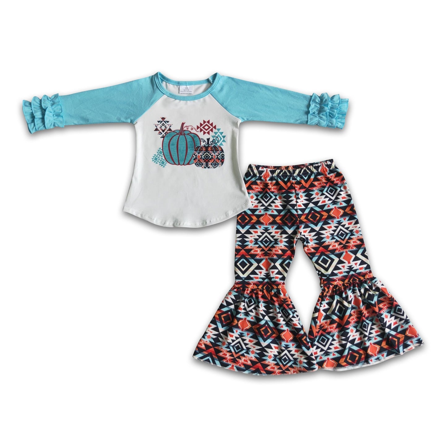 Pumpkin aztec pants girls fall clothing Yawoo Garments