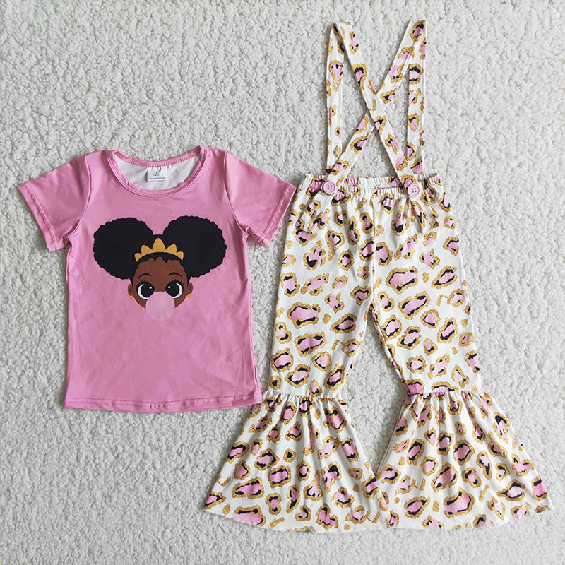 Girl Leopard Overall Outfit