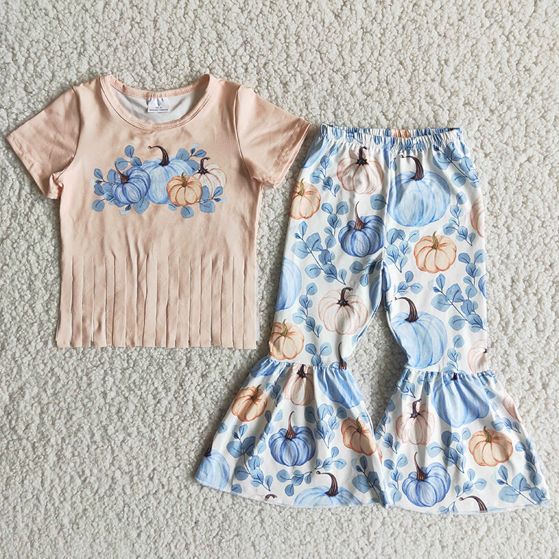 Girl Tassels Pumpkin Outfit