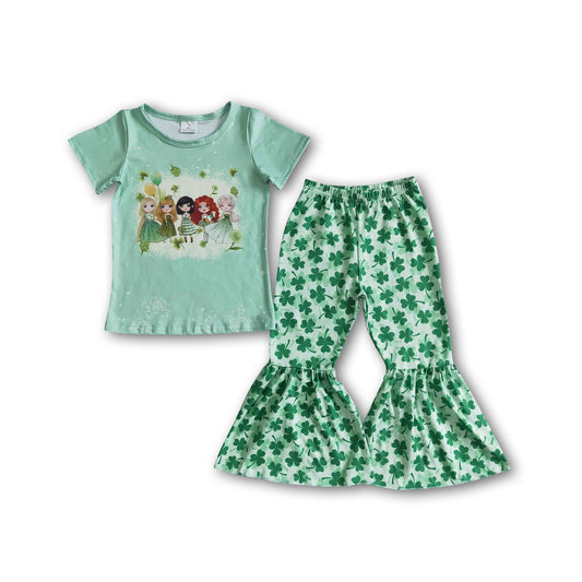 Girl Bleached Green St Patrick's Outfit