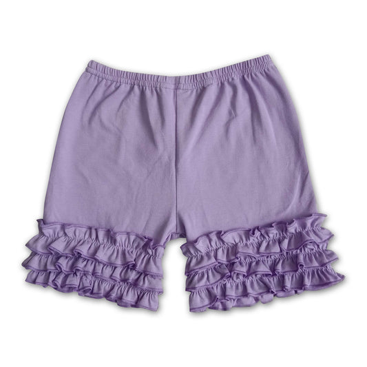 Girl Purple icing ruffle shorts