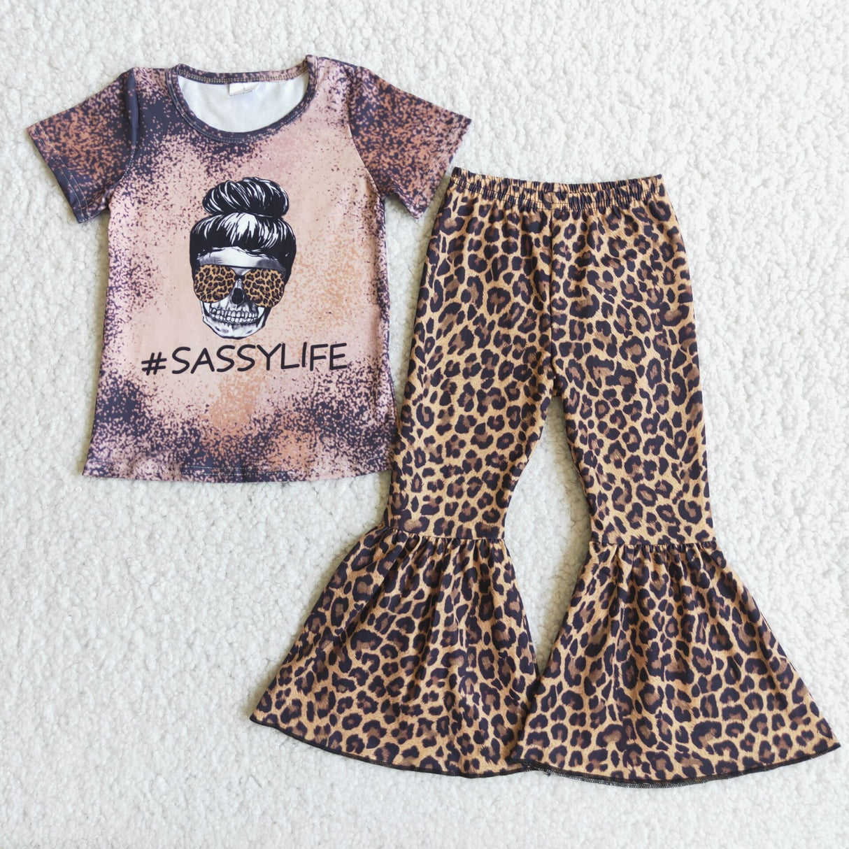 Girl Sassy life Outfits Leopard Pants Clothing Sets
