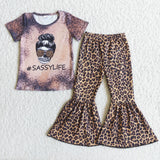Girl Sassy life Outfits Leopard Pants Clothing Sets