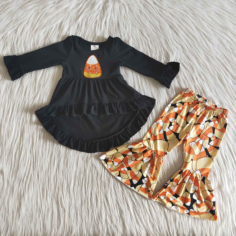 Girl Solid Tunic Candy Pants Outfit