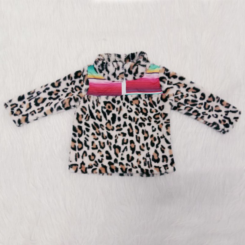 Girl Leopard Fur Pullover
