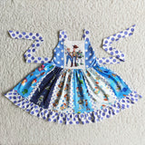 Girl polka dot toy sleeveless summer twirl dresses
