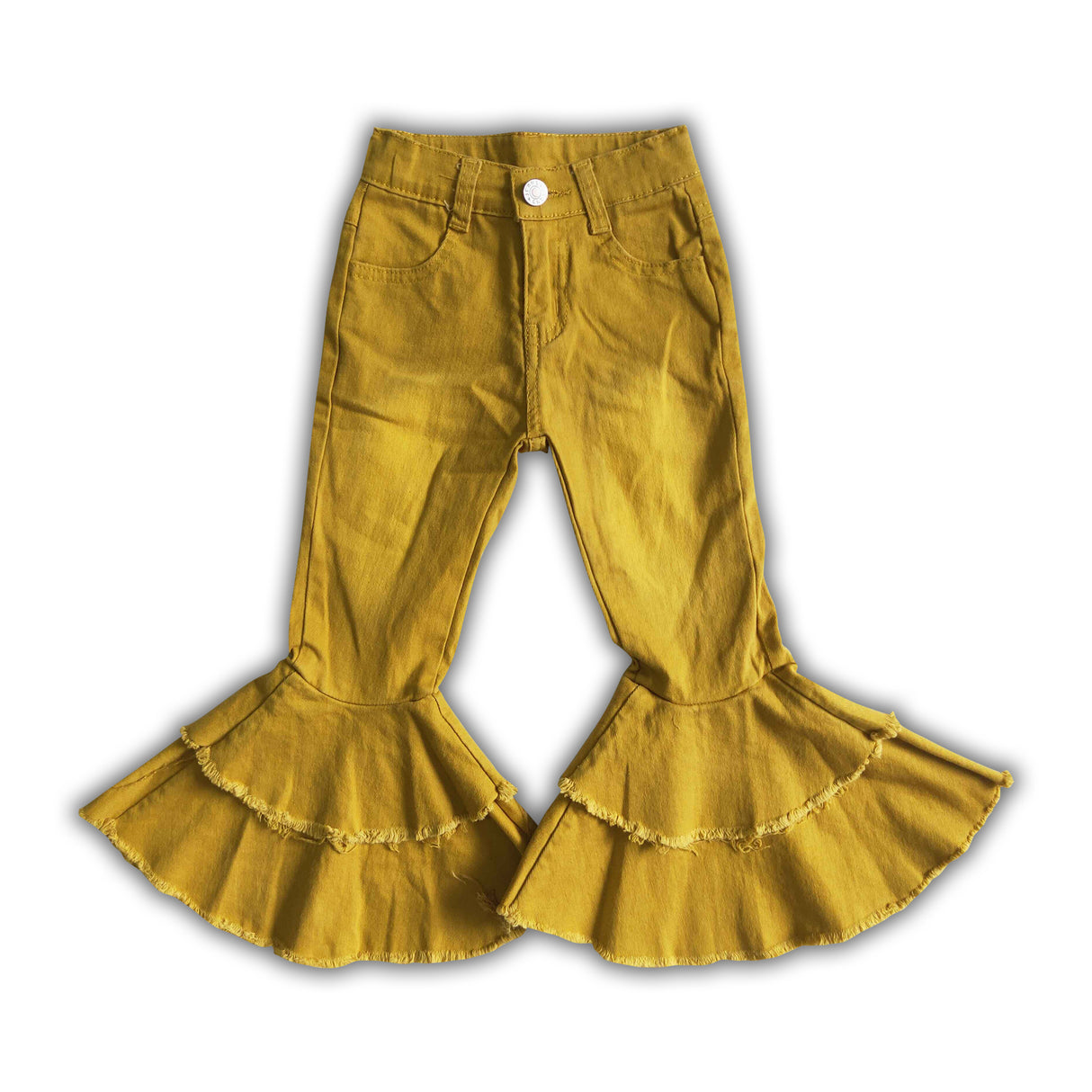 Girl Yellow Long denim pants jeans