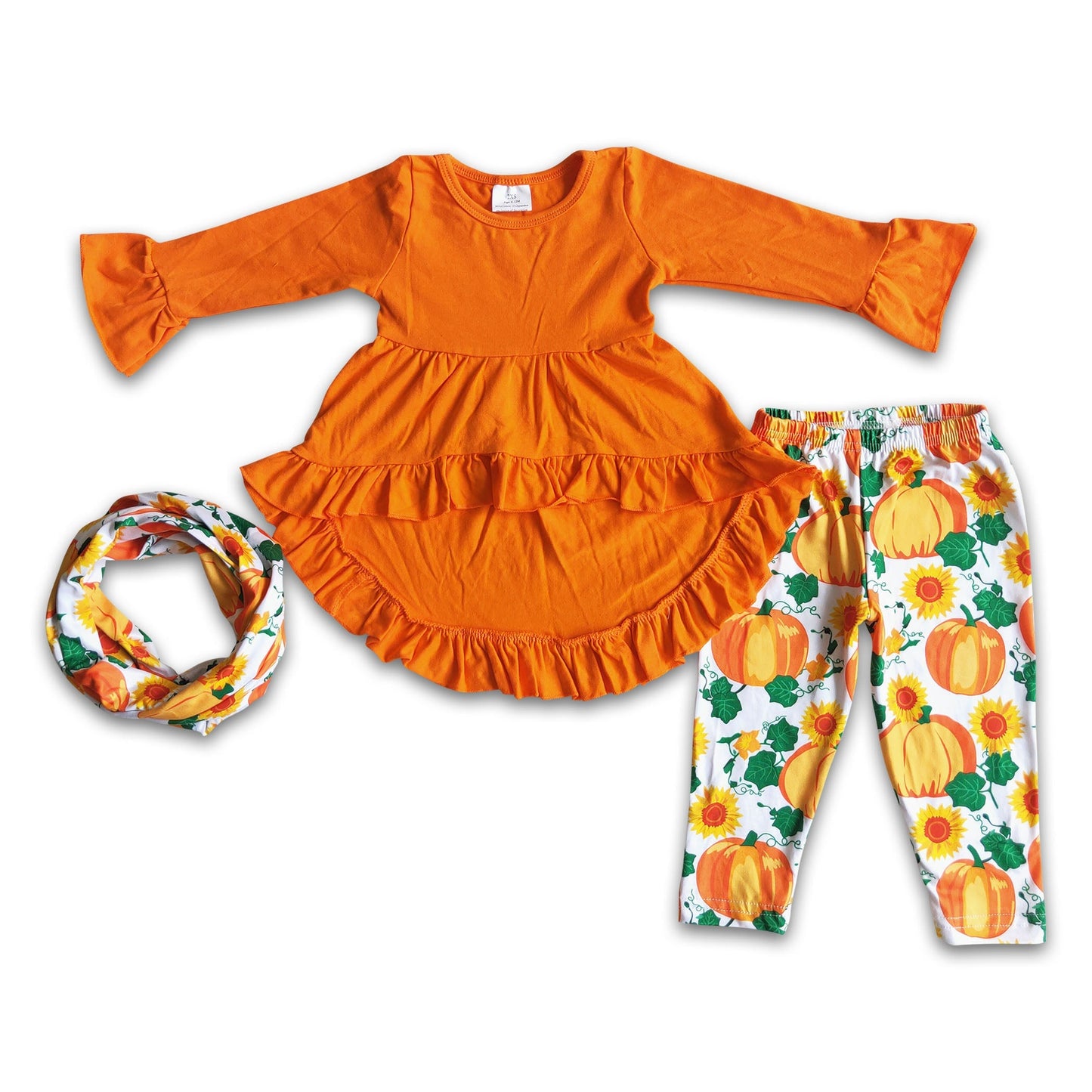 Girl 3 pieces Pumpkin Outfit