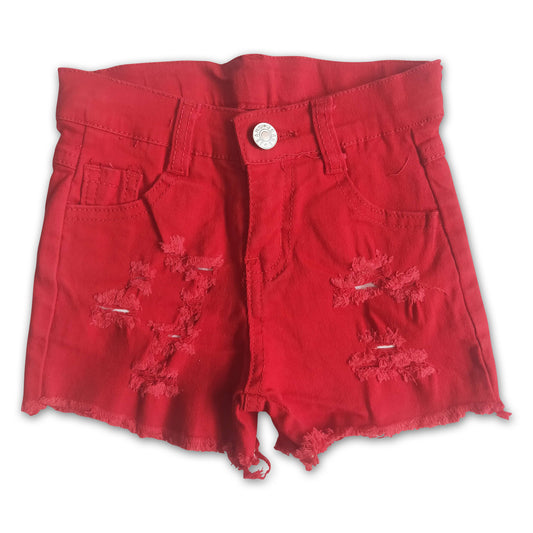Girl Red distressed denim shorts