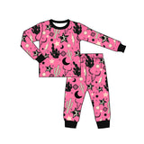 MOQ 5  pink cactus bull kull baby girls western pajamas
