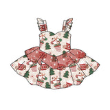 MOQ 5 Christmas tree snowman girls tulle dresses
