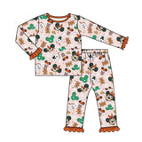 MOQ 5 gingerbread mouse Christmas tree girls pajamas