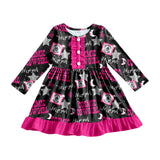 MOQ 5 let's go girls cowgirl ruffle dresses
