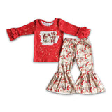 Ho ho ho santa shirt plaid pants Christmas clothing