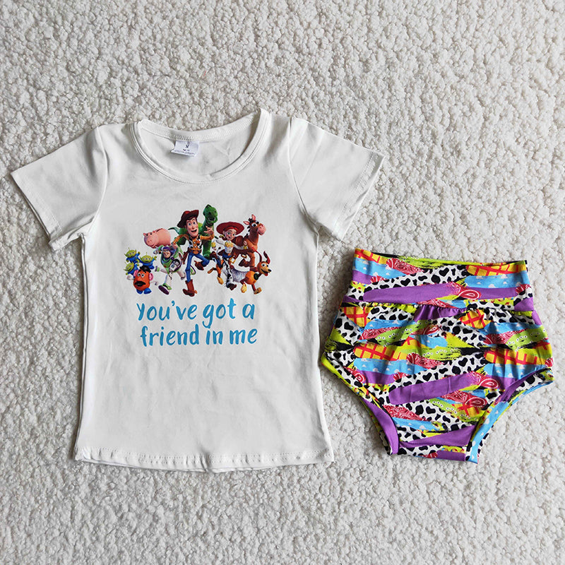 You've got a friend in me toy baby girls bummies set