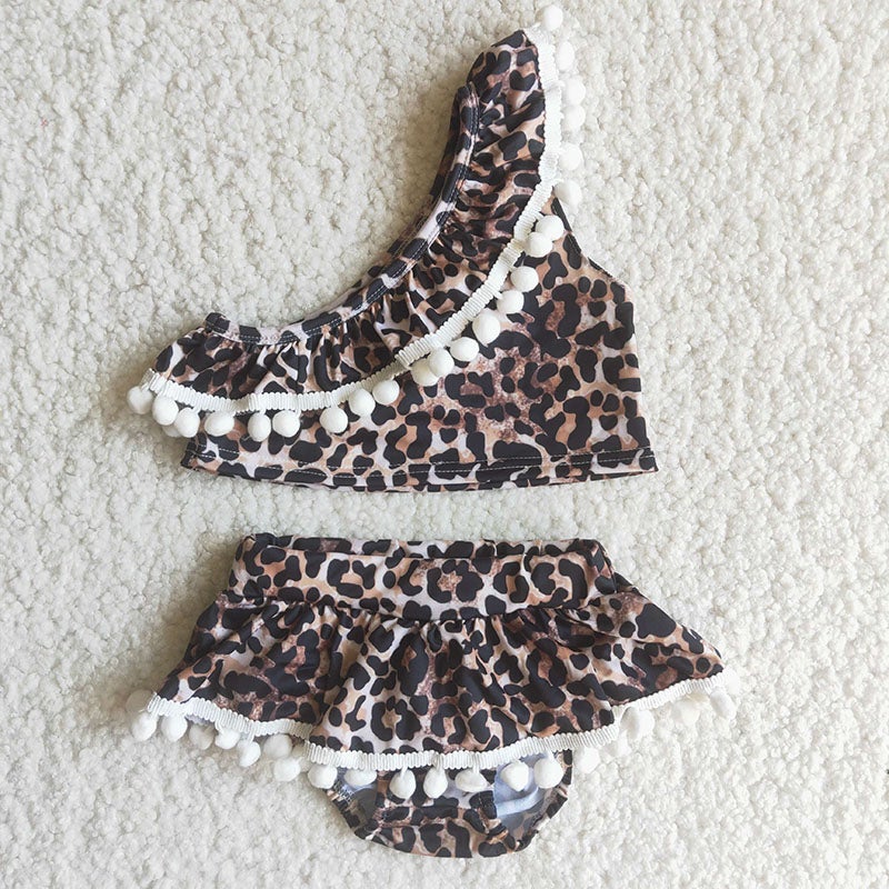 Girl  Leopard Baby Girl Summer Swimsuit