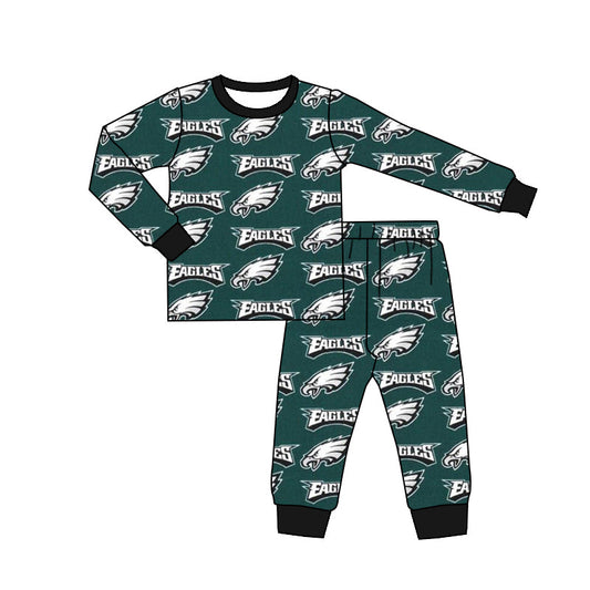 MOQ 5 eagles long sleeves baby kids team pajamas