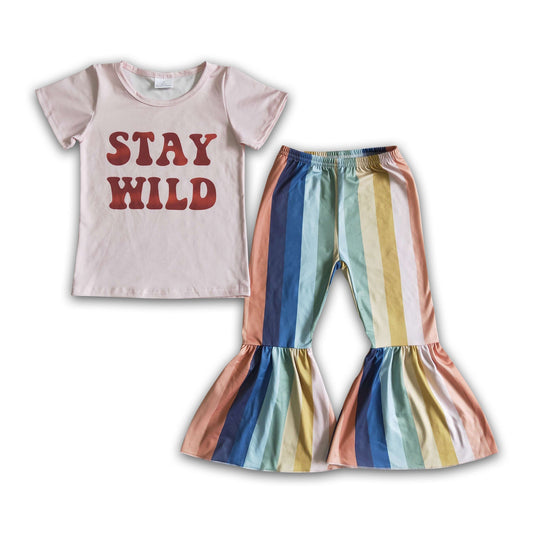 Girl Stay Wild Striped Outfit