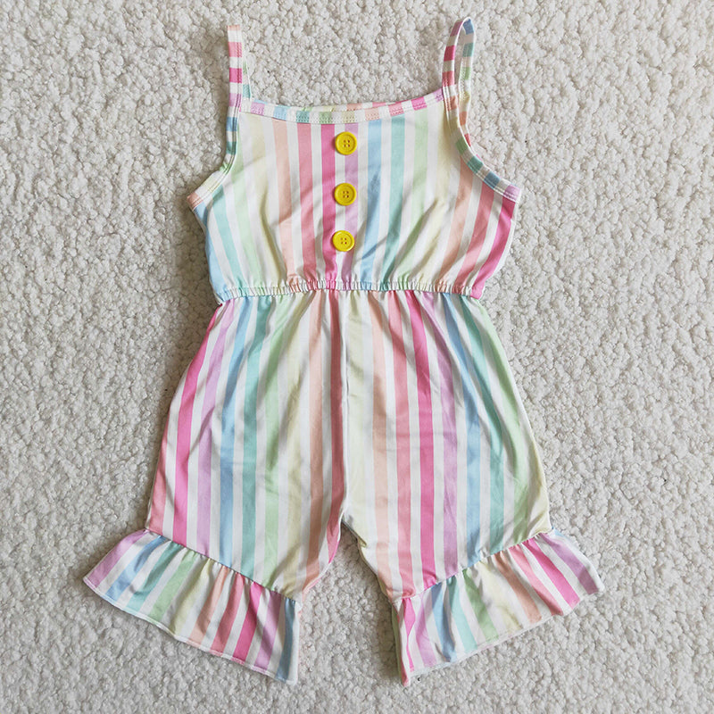 Girl Colorful Striped Jumpsuit