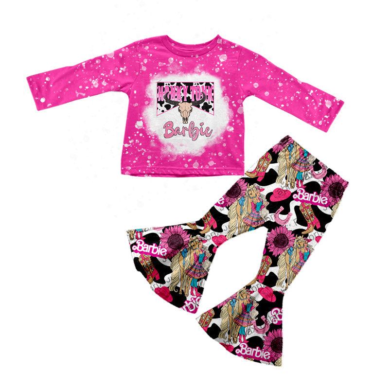 MOQ 5 hot pink western top pants party girls outfits