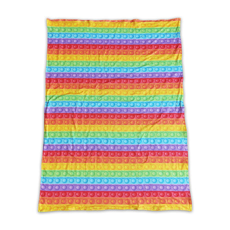 Rainbow bubbles polka dots baby kids blankets