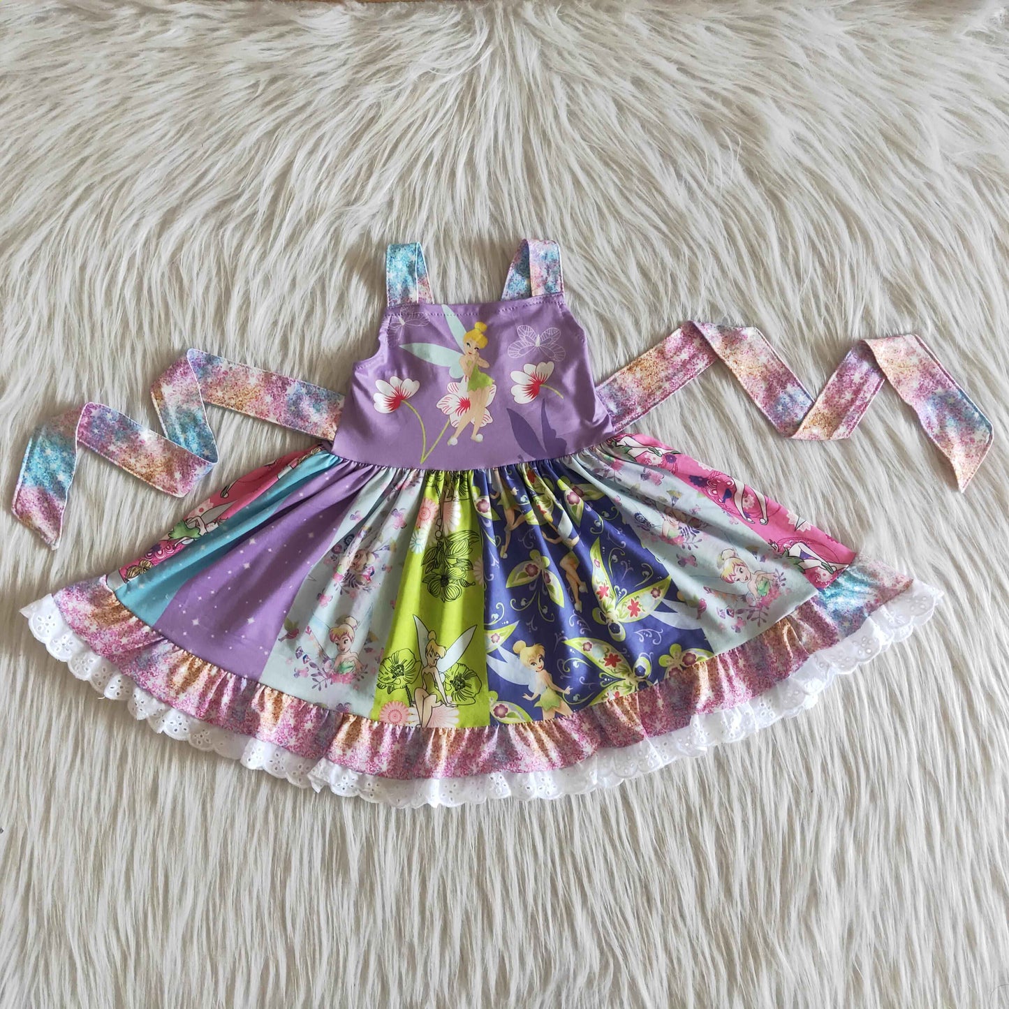 Girl  Purple Patchwork Dress
