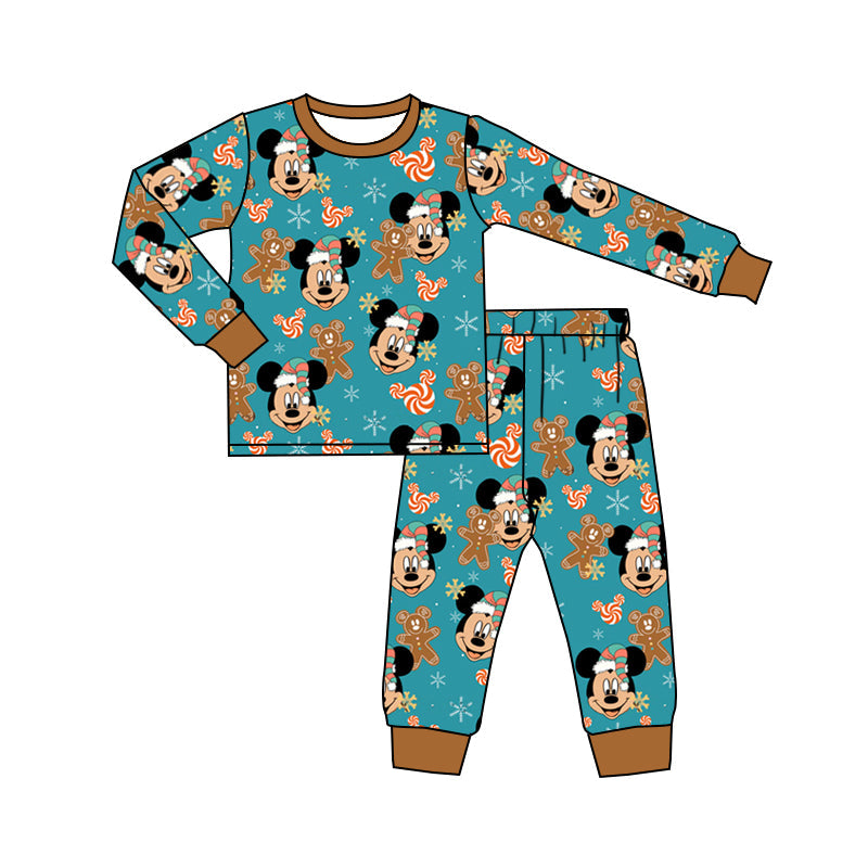 MOQ 5 gingerbread mouse kids boy Christmas pjs