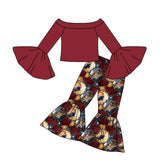 MOQ 5 long sleeves top beauty pants girls clothes