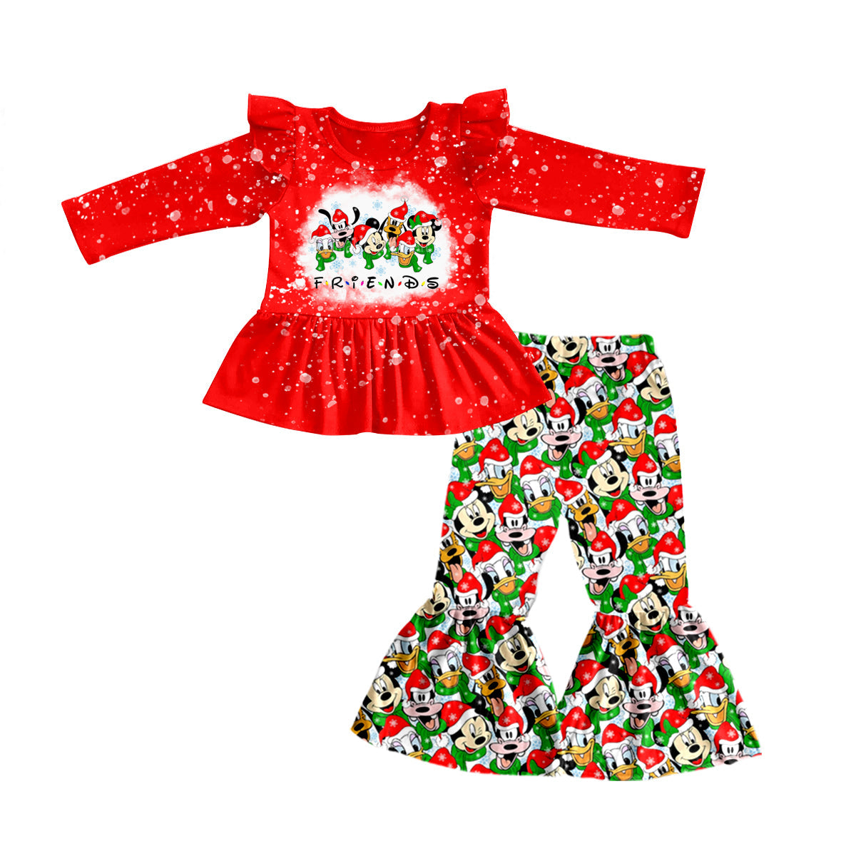 MOQ 5 friends mouse red girls Christmas outfits