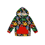 MOQ 5 green man plaid spider kids boy hoodie