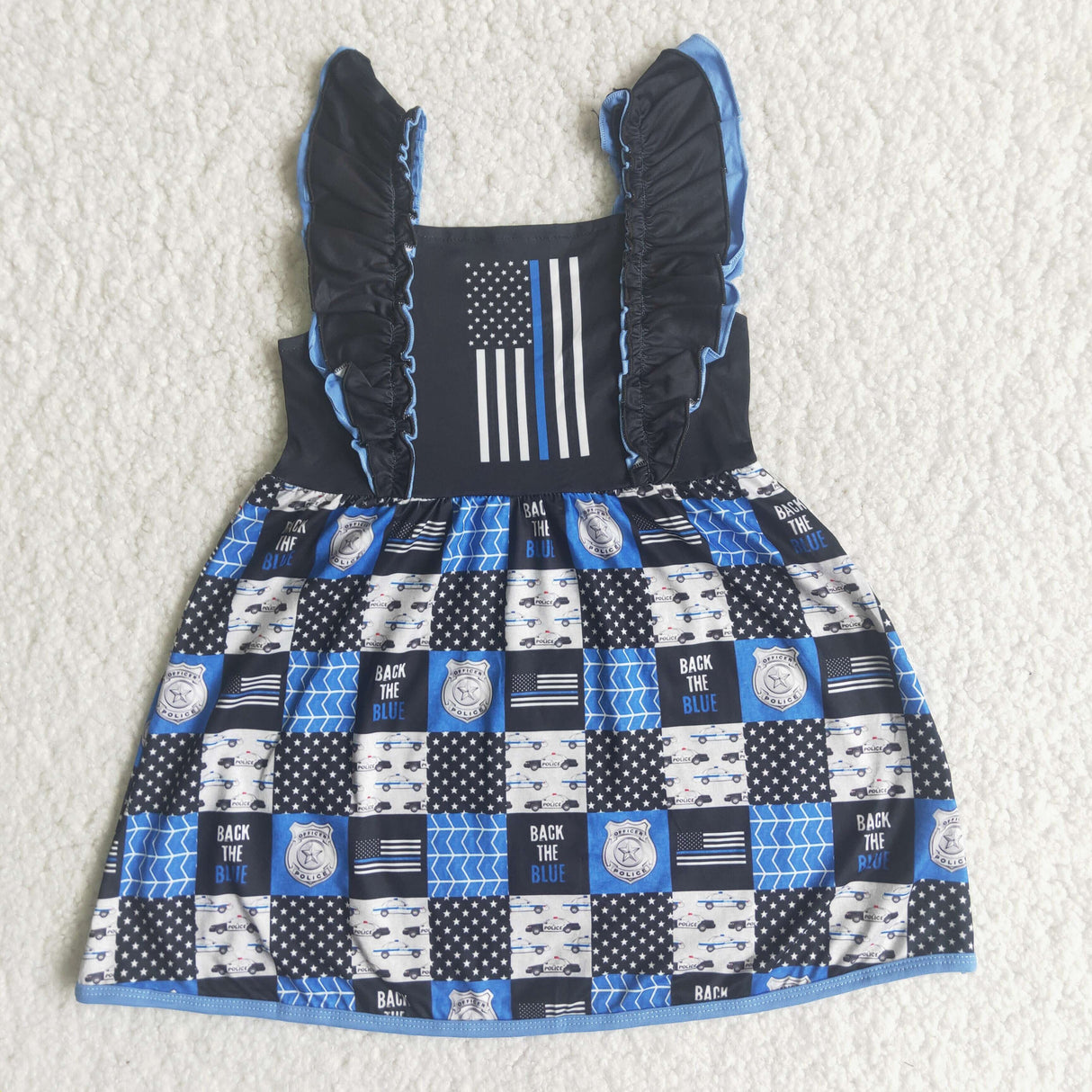 Girl Back The Blue Dress